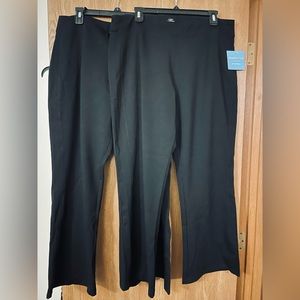 Christopher & Banks 2 pair relaxed & restyled black yoga pants. Sz 1X $10